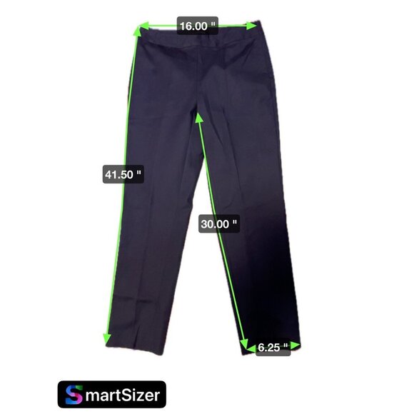 Peck and Peck Blue Flat Front Side Zip Ankle Length Dress Pants Sz 10 - Picture 6 of 6